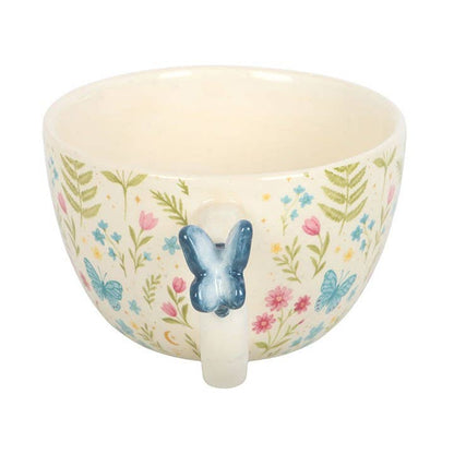 Luna Bloom floral mug with butterfly