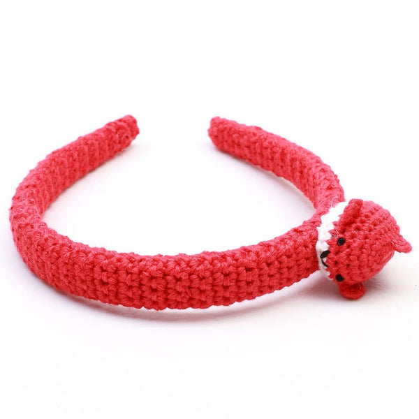 Haarband mit Walbeindetails – Rot