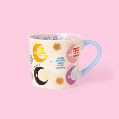 Couleurs de la Magie Affirmations Tasse