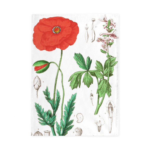 Hortus Botanicus Poppy Tea Towel