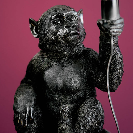 Abu Monkey tafellamp, zwart, 25,5 x 23,5 x 39,5 cm