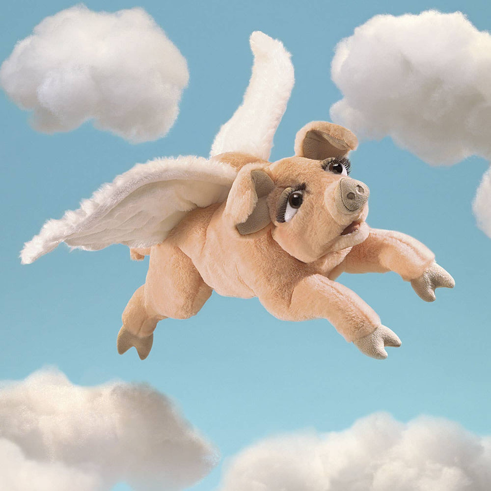 Marionnette à Main Cochon avec Ailes