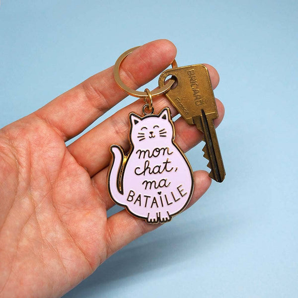 "My Cat, My Battle" Keychain
