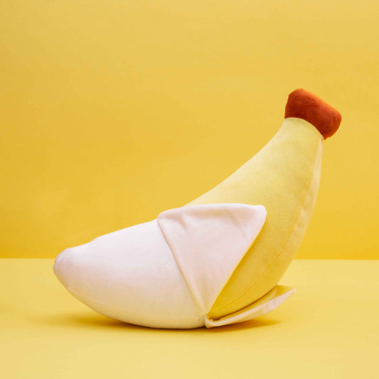 Yellow Fluffy Banana Cushion