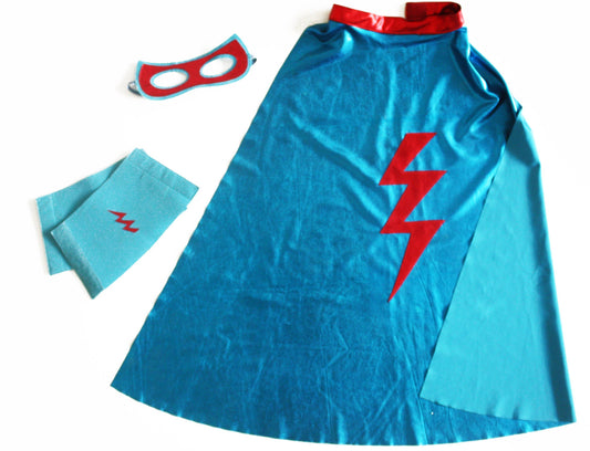 Blue Superhero Costume Set
