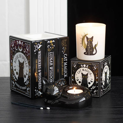 Porte bougie chauffe-plat Chat « Magie du Chat Noir »