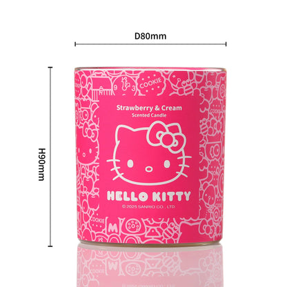 Originele Hello Kitty-kaars met print, geur van aardbei en room.