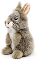 Peluche Lapin Angora Gris Debout