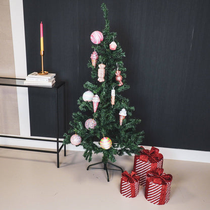 LED-kerstcadeau - S3 - Polystyreen - Rood/Wit - 15/20/25 cm