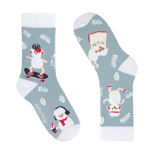 Chaussettes durables et amusantes en coton pour garçons avec motif mouton