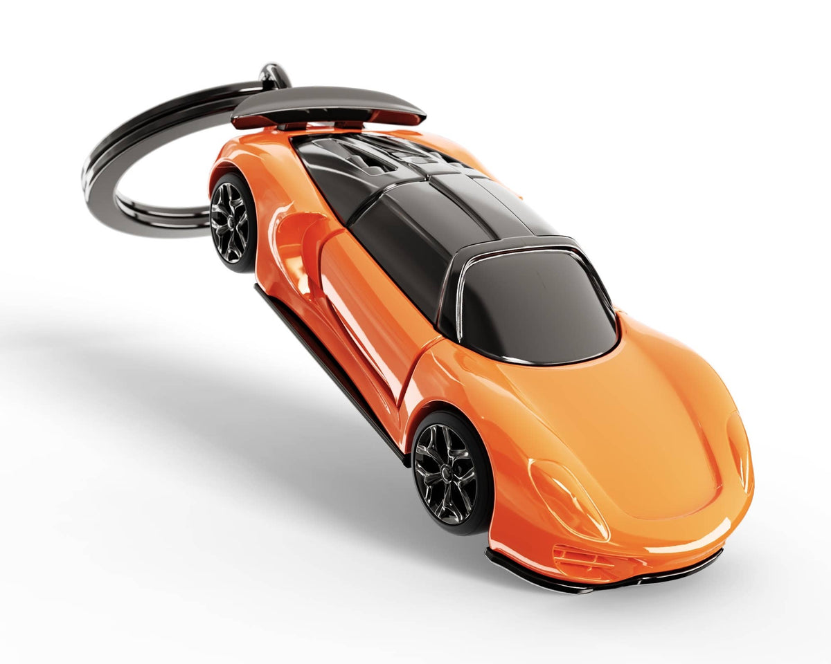 Orange Supercar Keychain