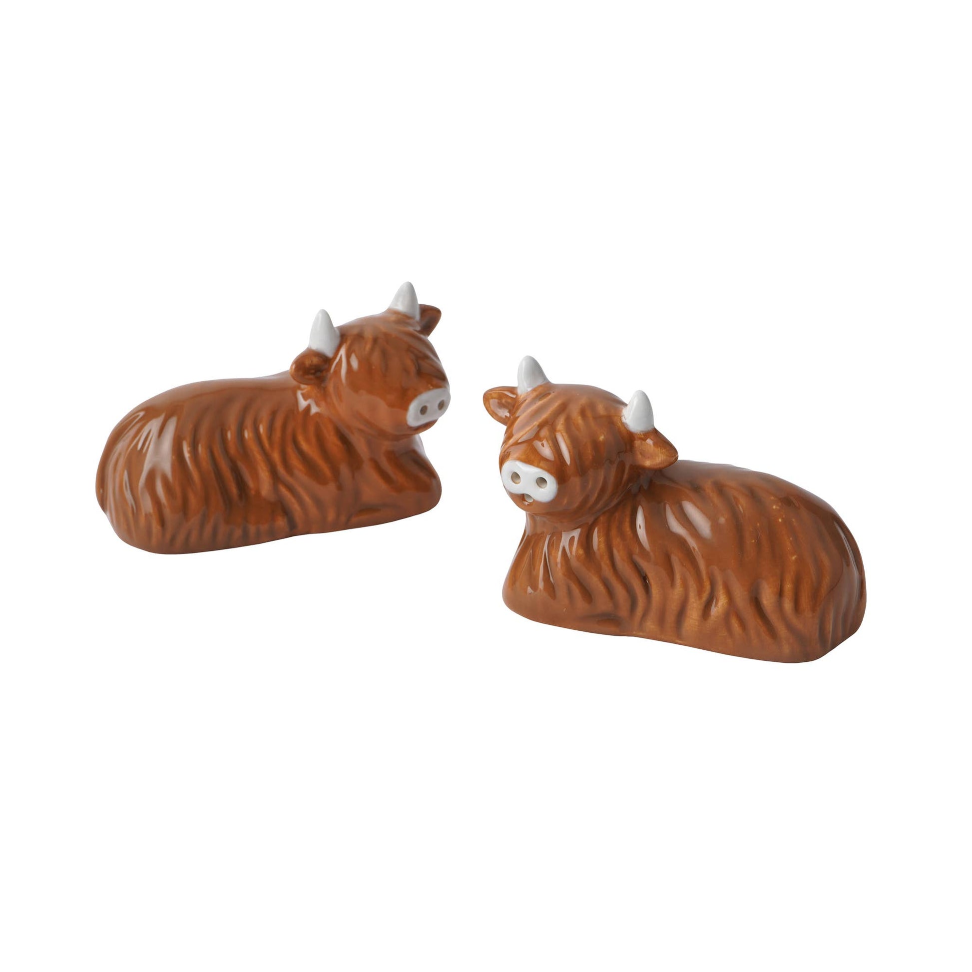 Bramble Farm Highland Cow salt and pepper shakers in a gift box