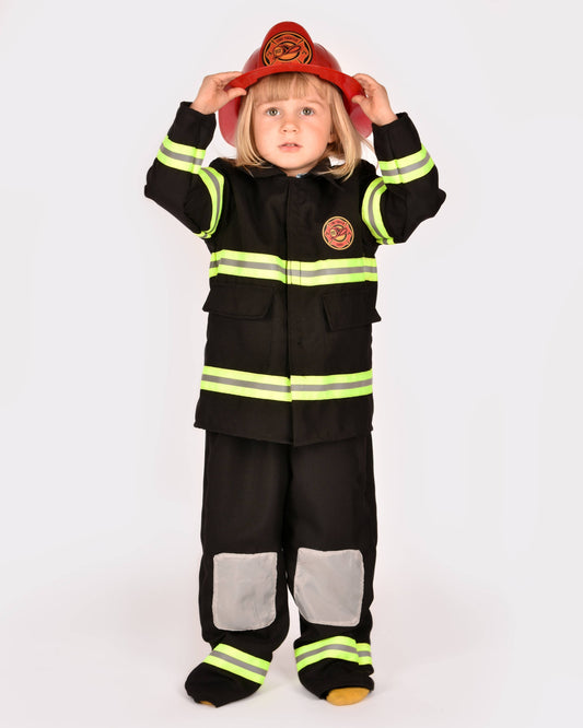 Den Goda Fen Firefighter Costume 4-6 years, size 110-116, 4 pieces