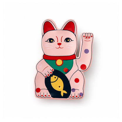 Porte-encens Chat Chanceux Rose