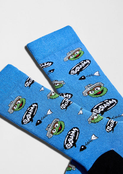 BeSesameStreet Grouch - Chaussettes 100 % coton biologique