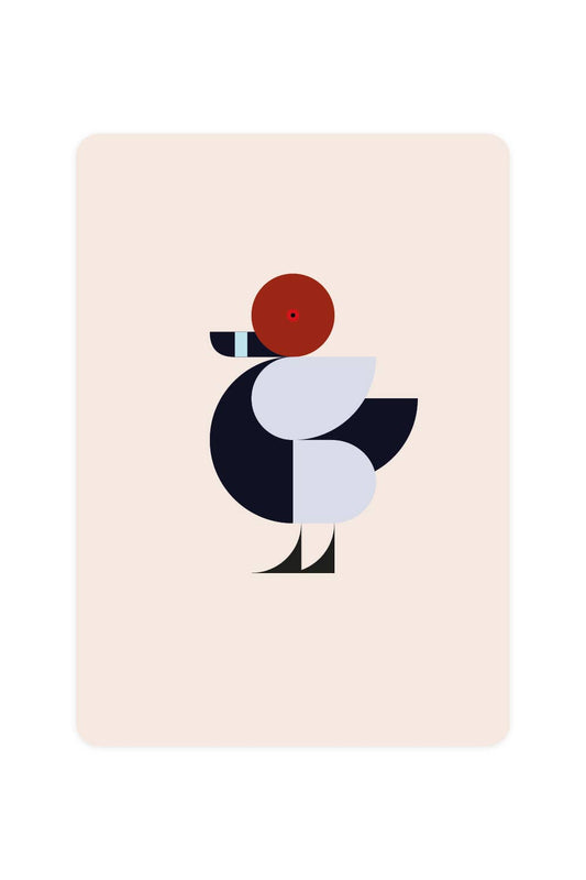 Postcard with table duck