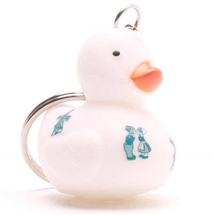 Delft Porcelain Duck Keychain