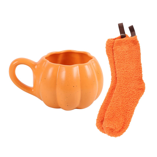 Coffret Mug & Chaussettes Citrouille