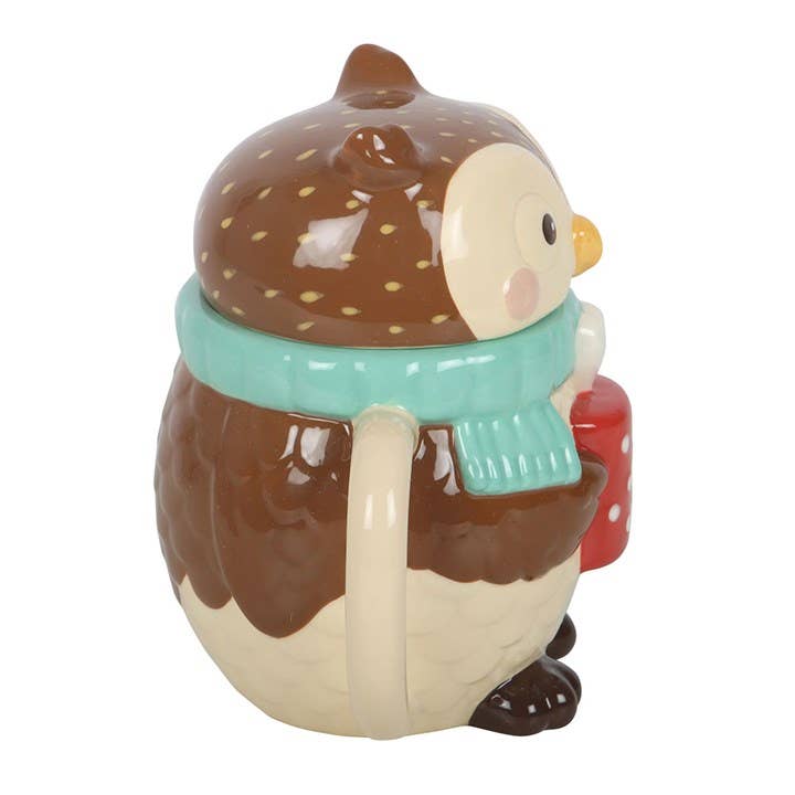 Mug with lid Oliver the owl