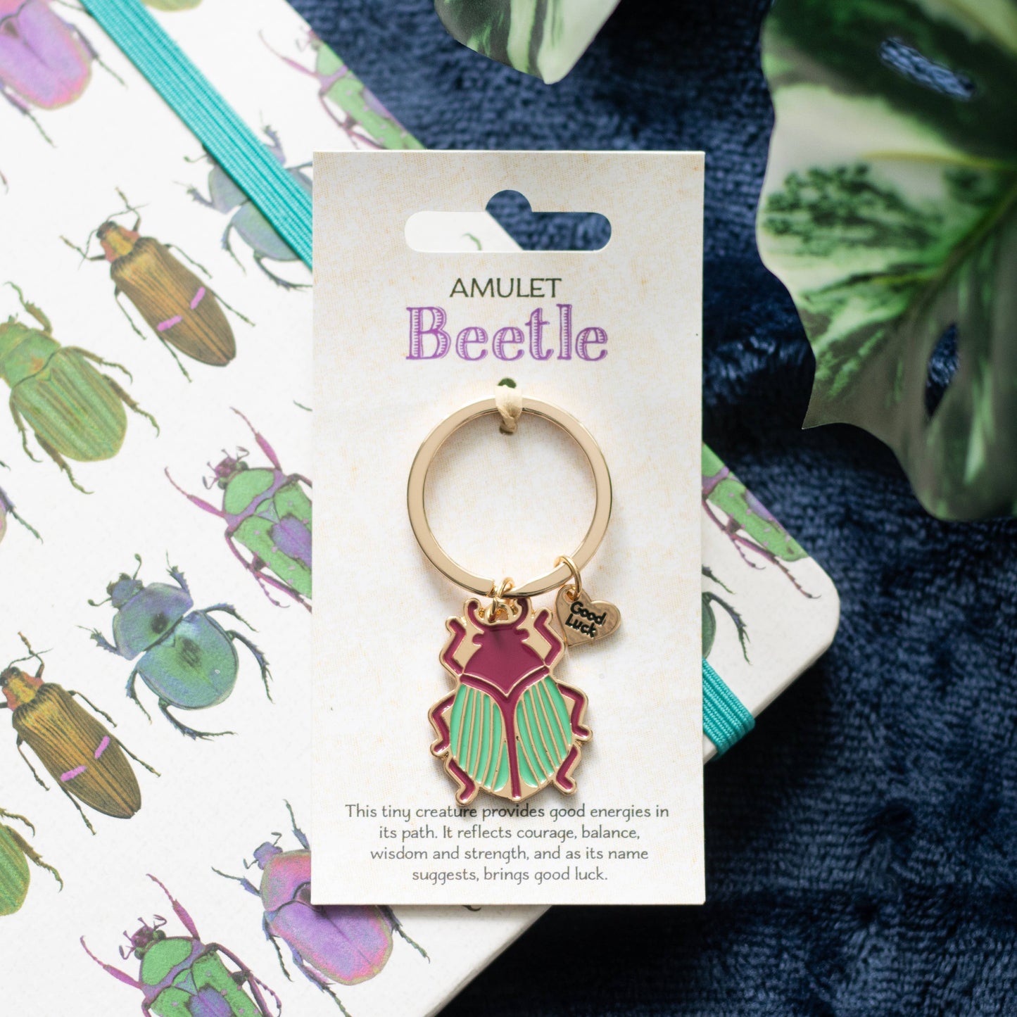 Lucky Gold Beetle Keychain