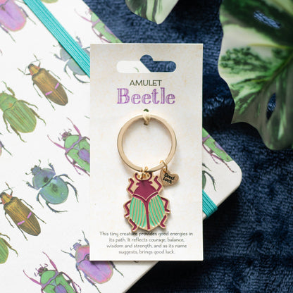 Lucky Gold Beetle Keychain