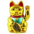 Chat chanceux doré 13cm