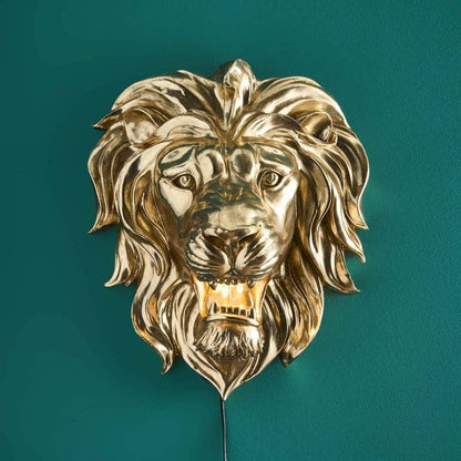 King Lion wall light Gold, 47 x 41 x 24.5 cm