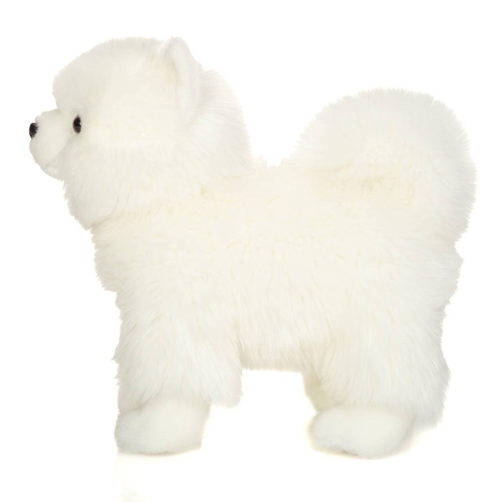 Peluche Spitz Blanc Debout – 35 cm
