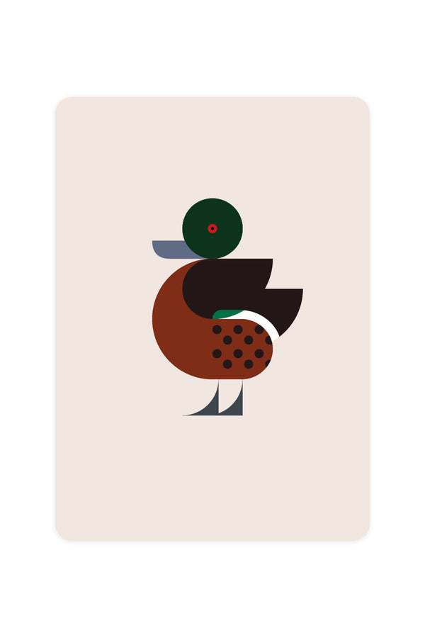 Postcard with Chestnut Teal