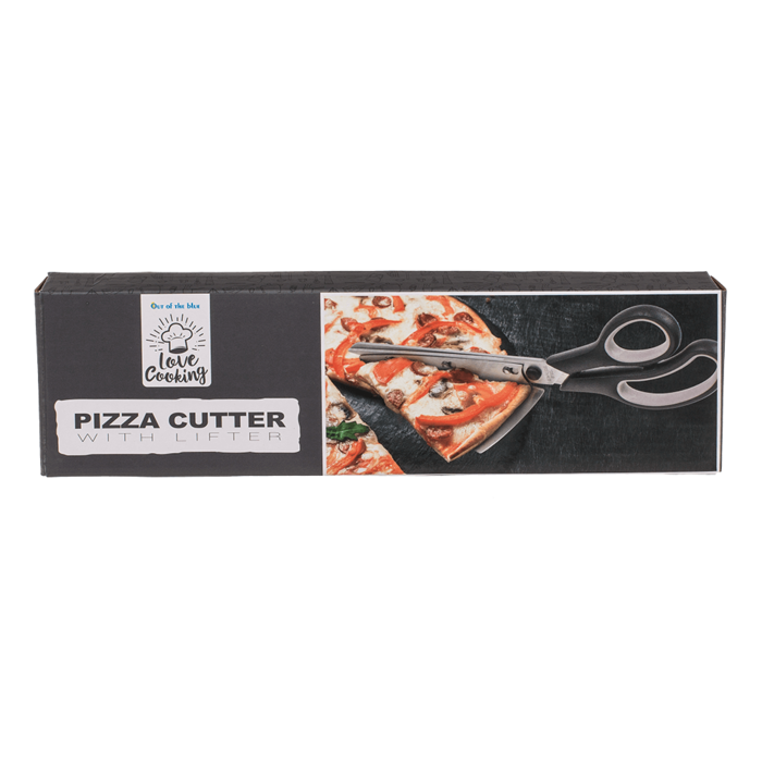 Pizza cutter with lifting mechanism
