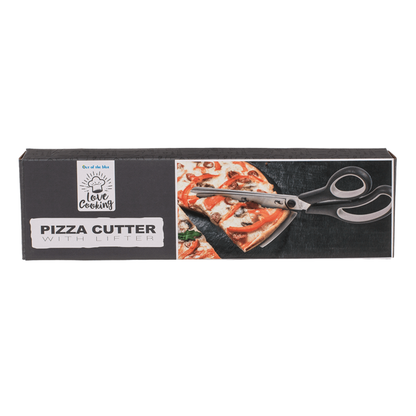 Pizza cutter with lifting mechanism