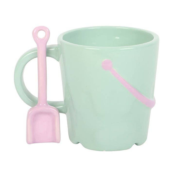 Pastel Mug Bucket with Spoon and Shovel