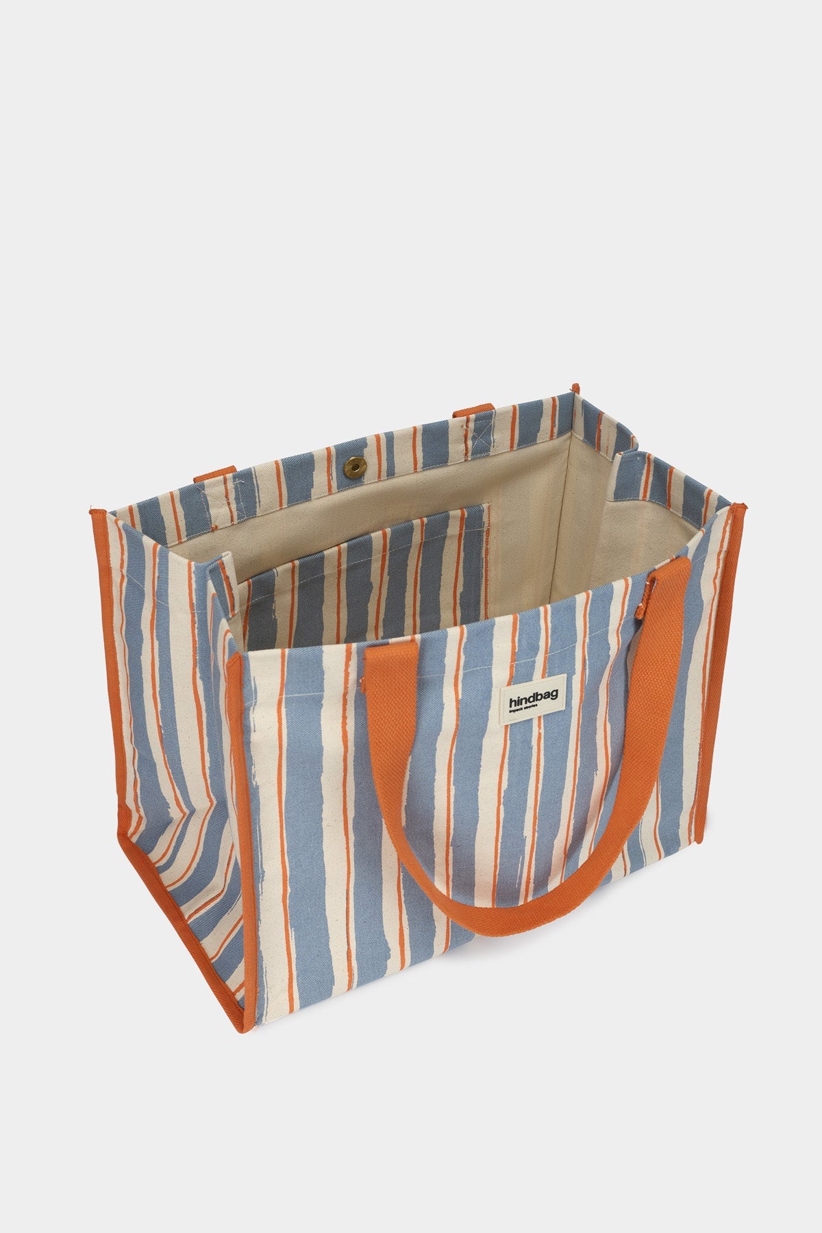 Sac cabas Claude Rayures orange et bleu