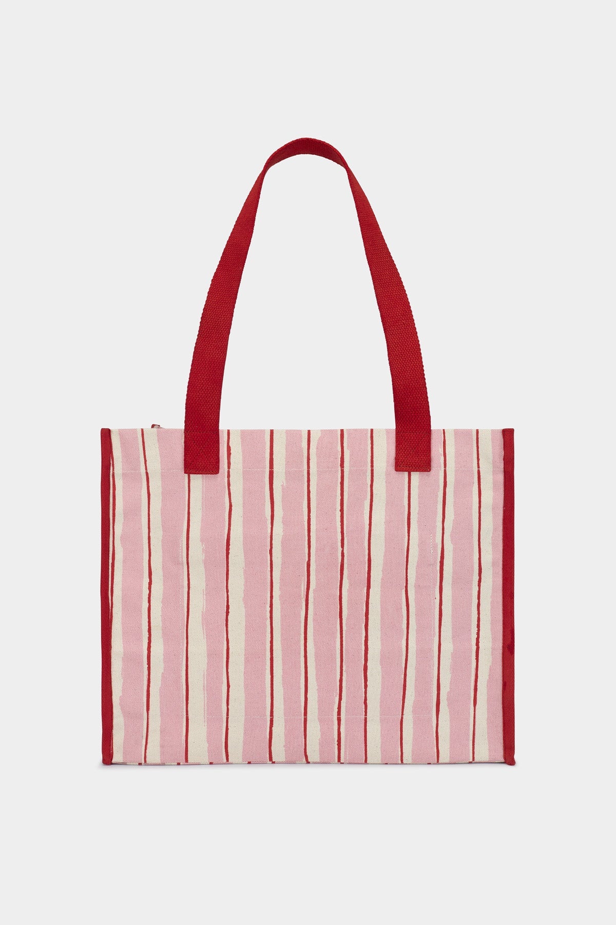 Sac cabas Claude Rayures rouge et rose