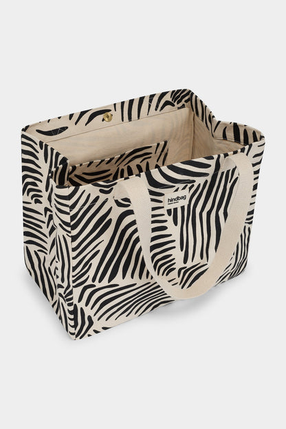 Sac cabas Claude Zèbre écru