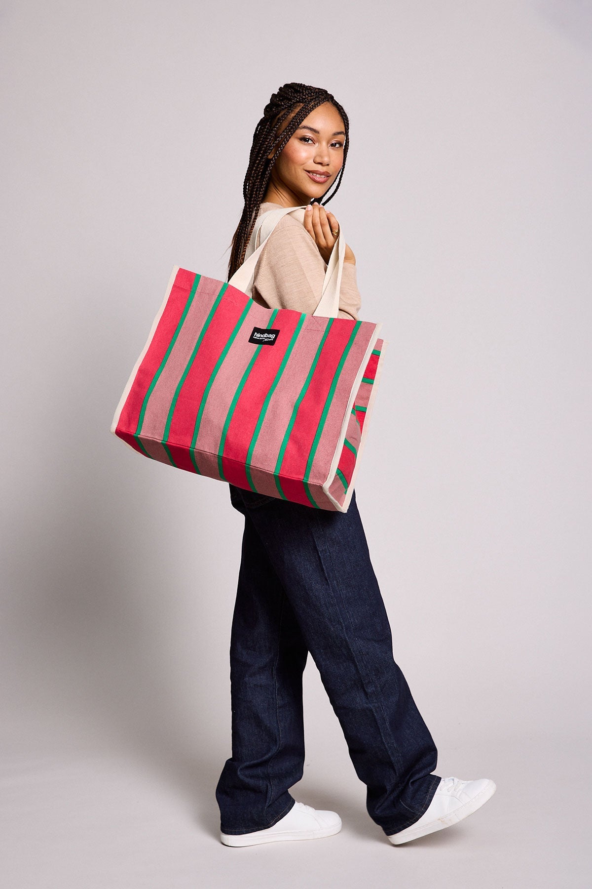 Fuchsia Striped Tote Bag - 10 years