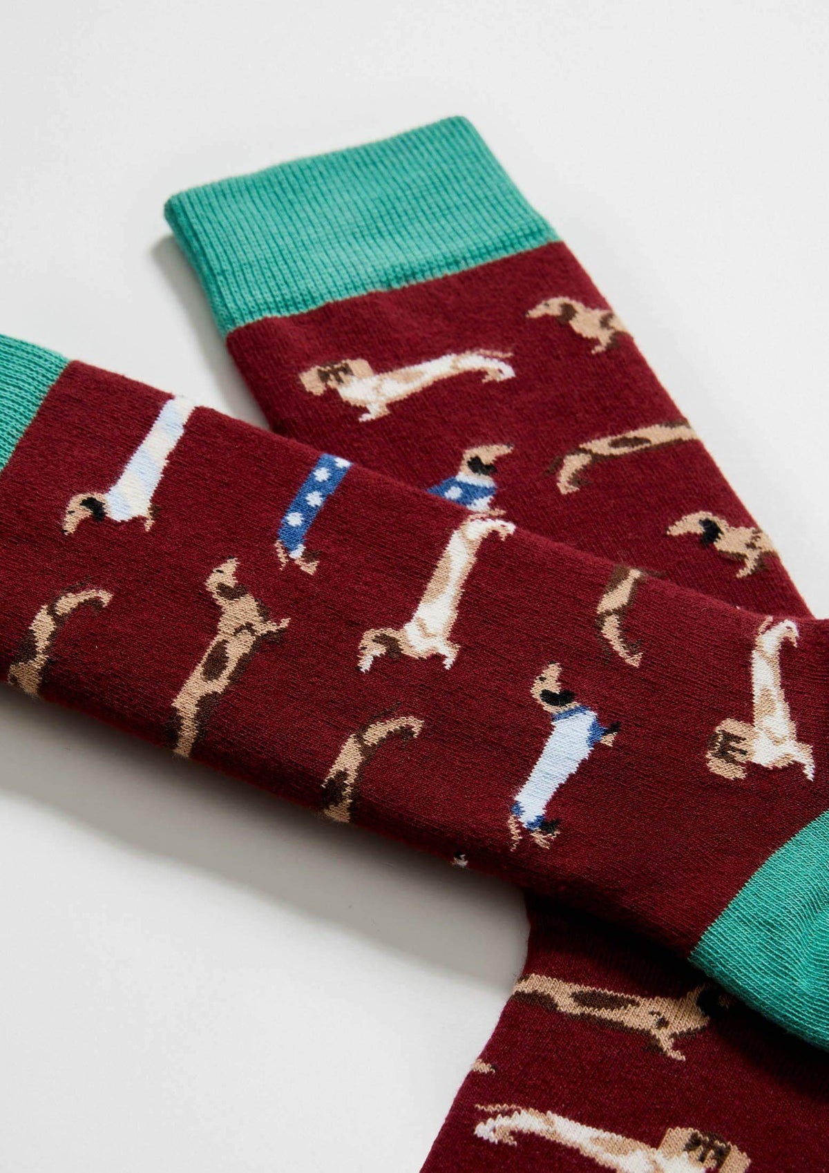 Chaussettes BePets Teckels Bordeaux