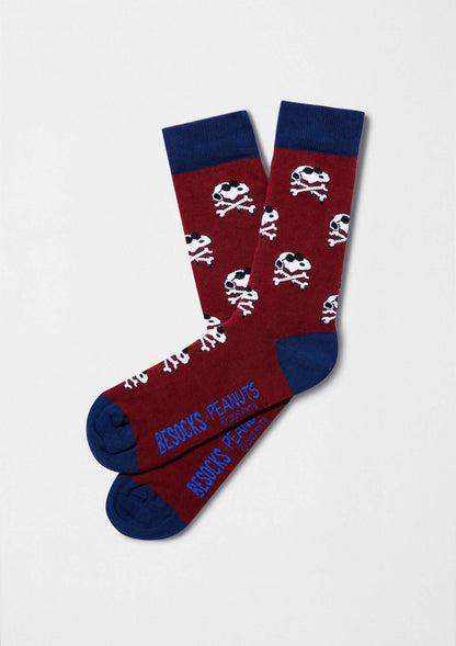 Chaussettes BeSnoopy Skull Bordeaux