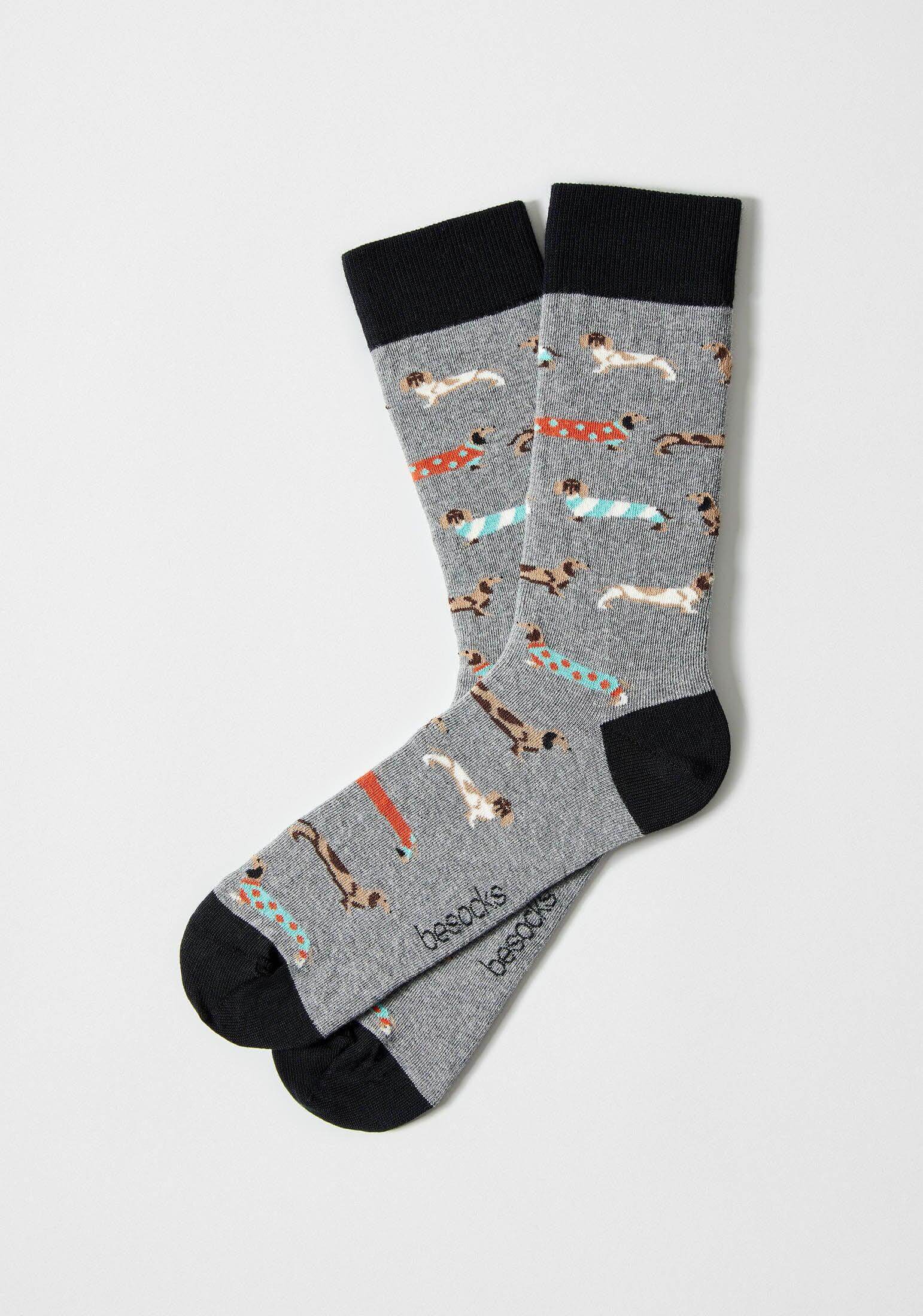 Chaussettes BePets Teckels Gris