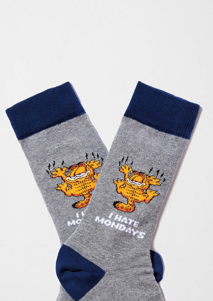 Chaussettes BeGarfield Hate Mondays Gris