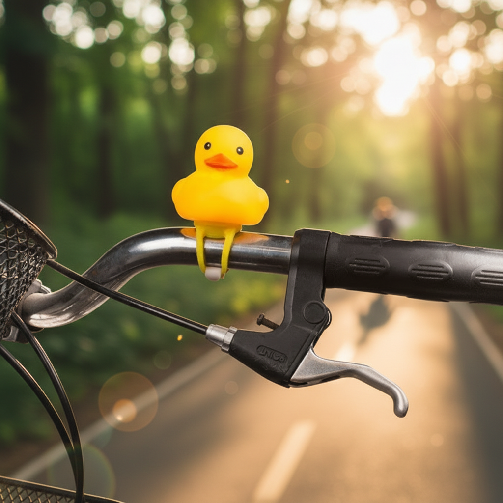 Yellow duck for handlebars