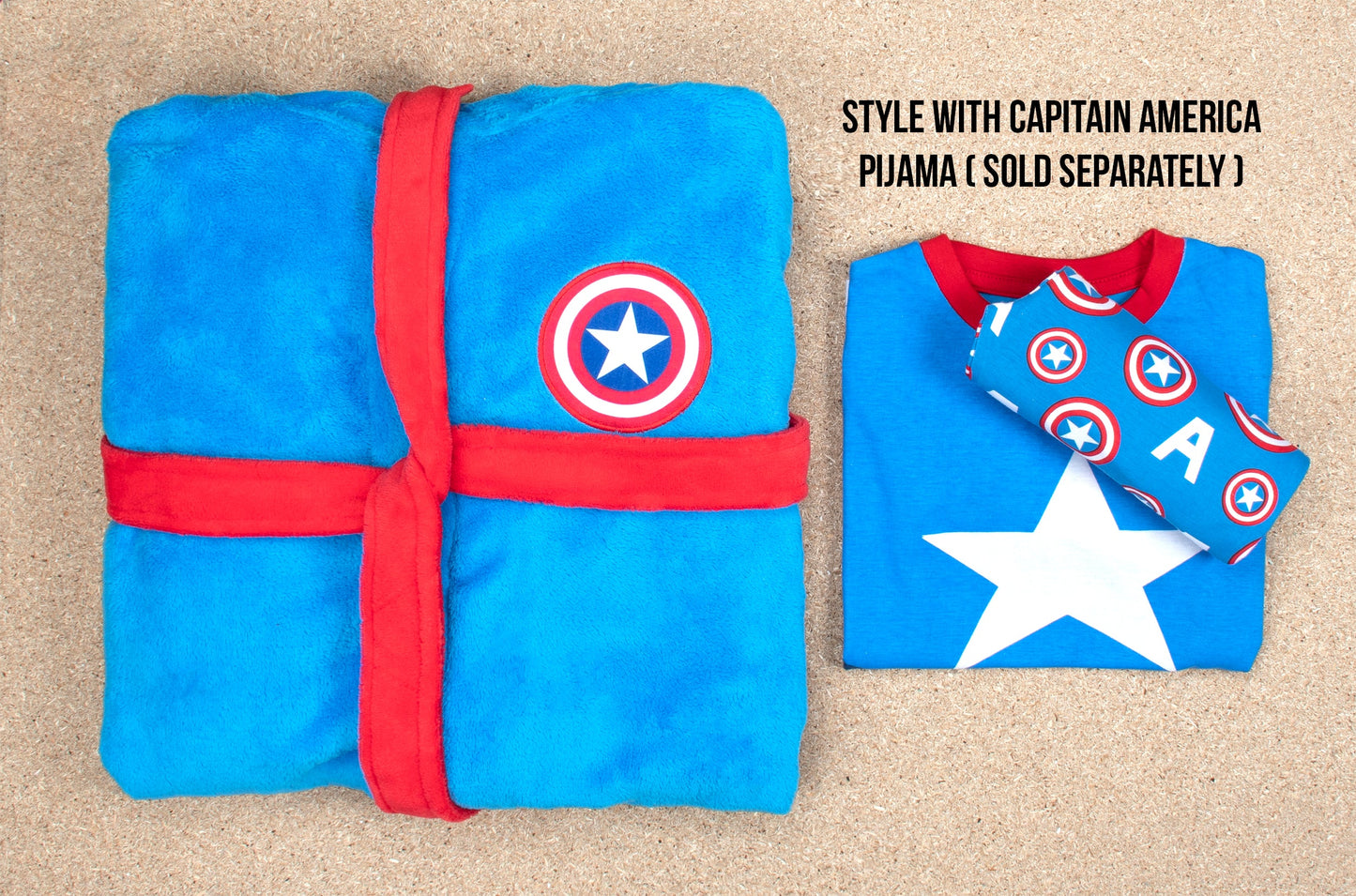 Personalized Kids Captain America Robe