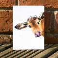 Postkarte Aquarelle Vache