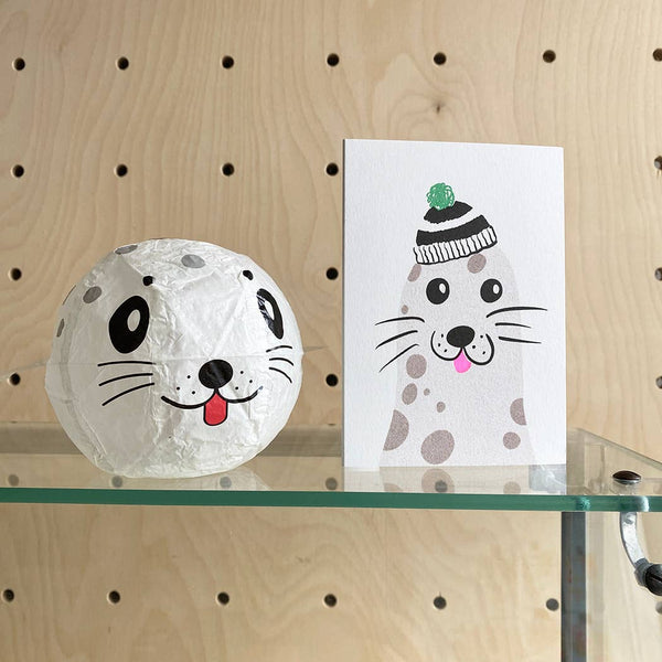 Japanese Paper Balloon Card - Seal