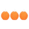 Ensemble de 3 Bougies en Forme d'Orange