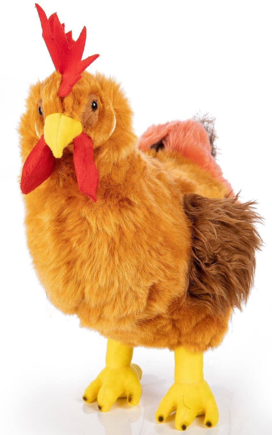 Brown rooster plush toy