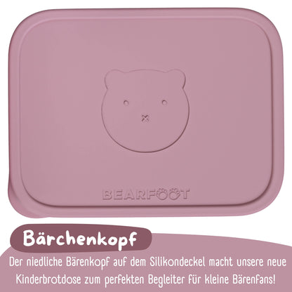 Kids' Stainless Steel Lunchbox with Silicone Insert - Pink