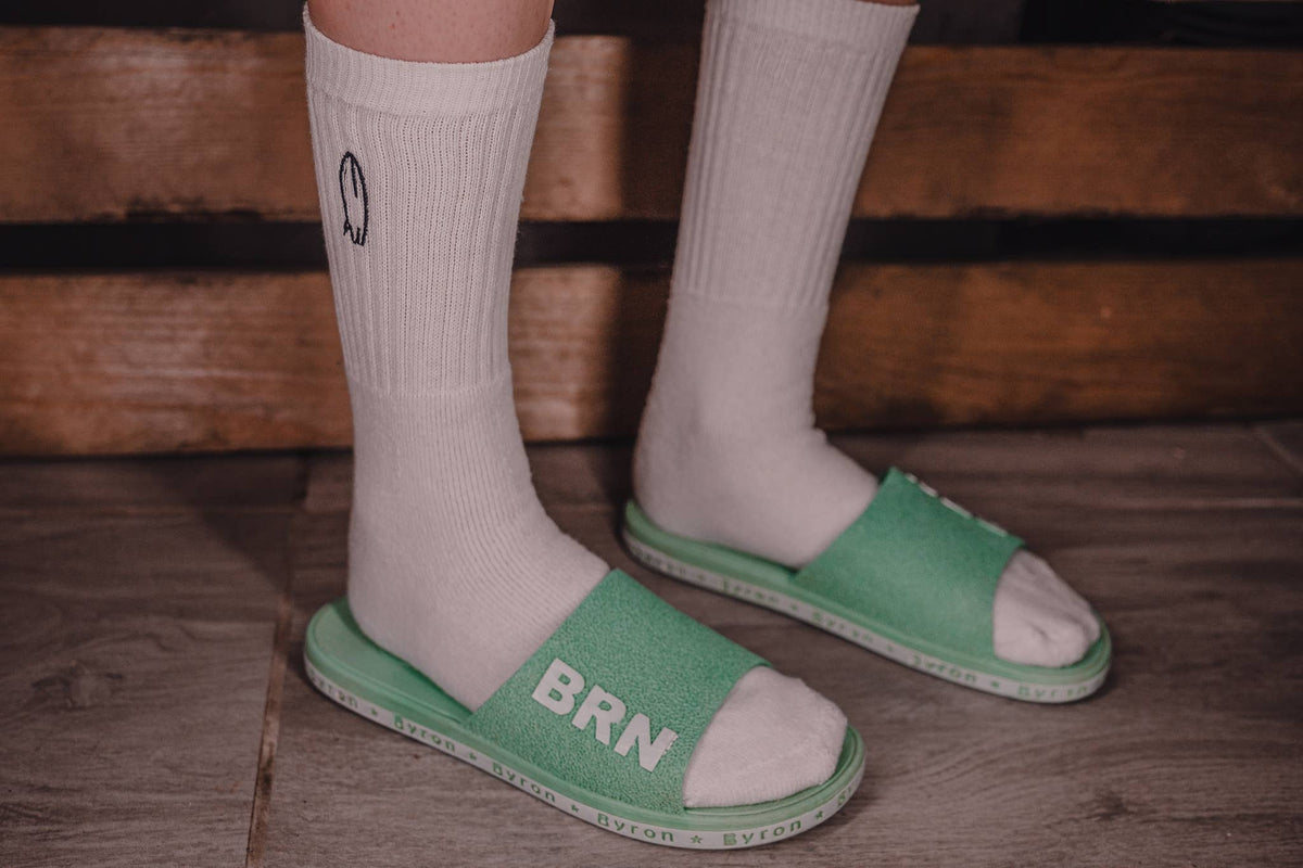 Embroidered Sports Socks - Surfboard