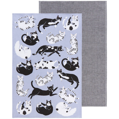 Set of 2 Meow &amp; Forever tea towels