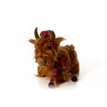 Butée de Porte Vache des Highlands de Noël avec Chapeau et Écharpe en Tartan